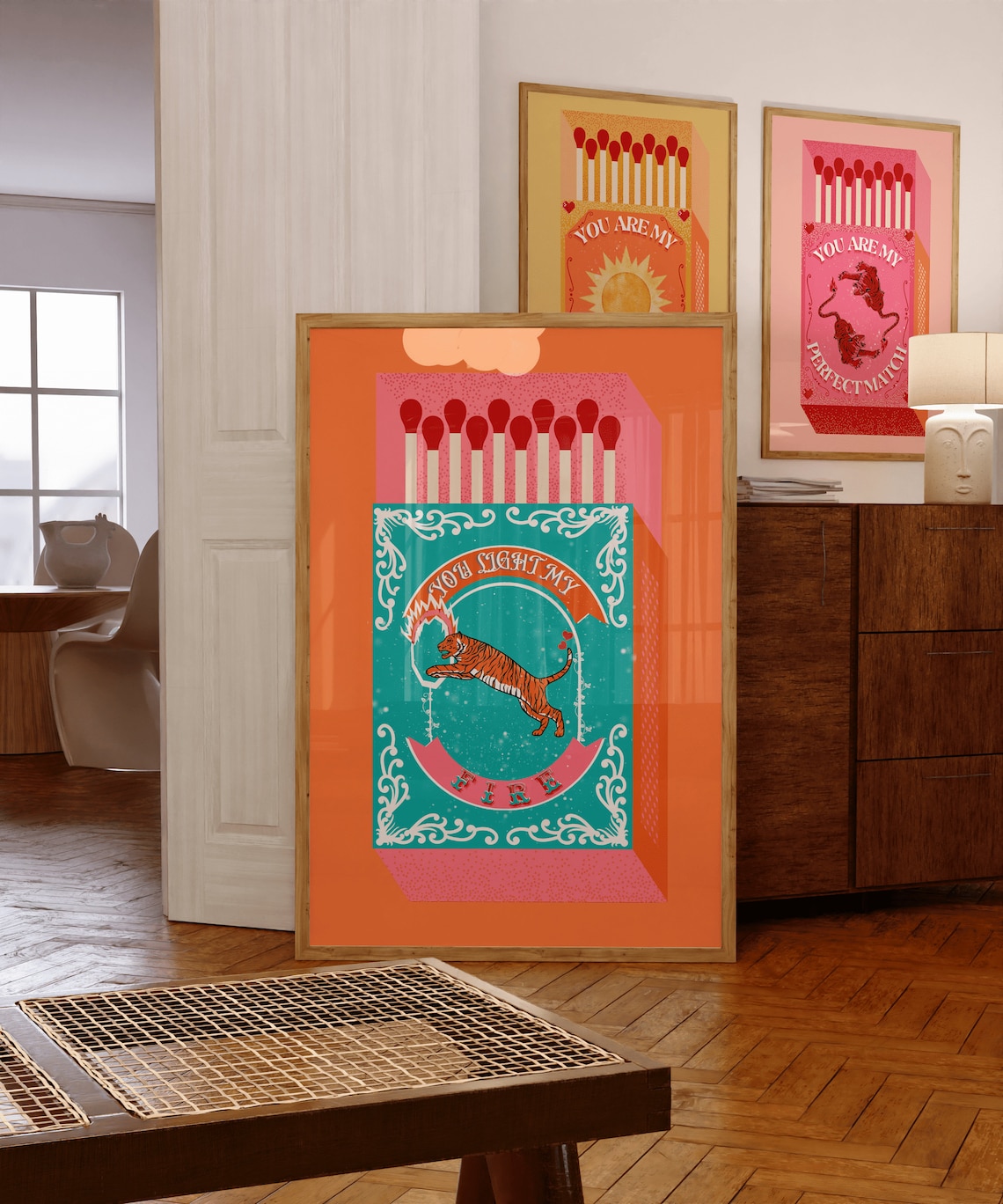 Kitchen Decor Lighting - You Light My Fire Orange Matchbox
