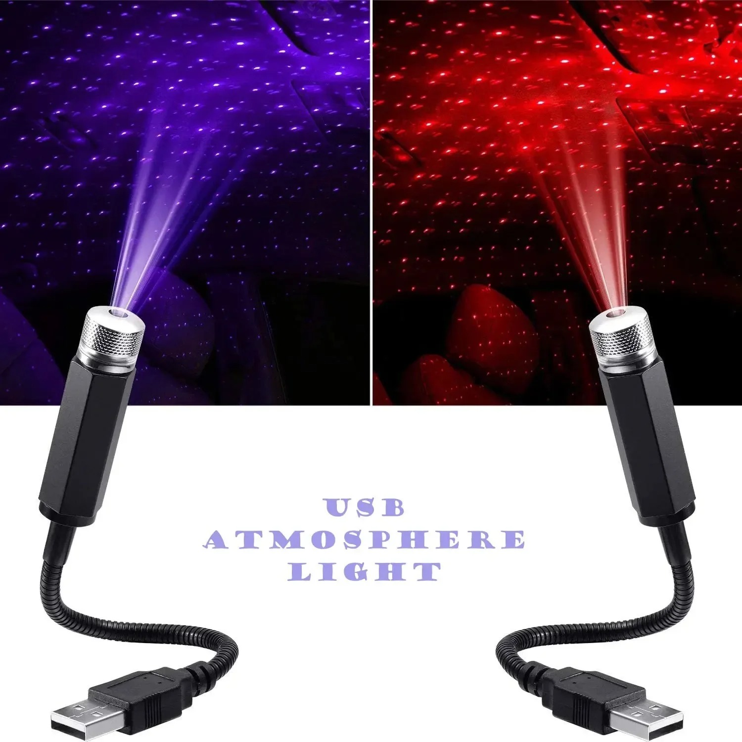 Star Projector Night - USB Car Star Projector Night Light,