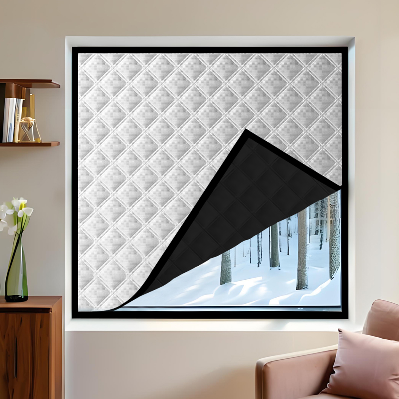 Lighting Decor And More - Instant Fit Thermal Curtains Drill-Free, Double-Layer