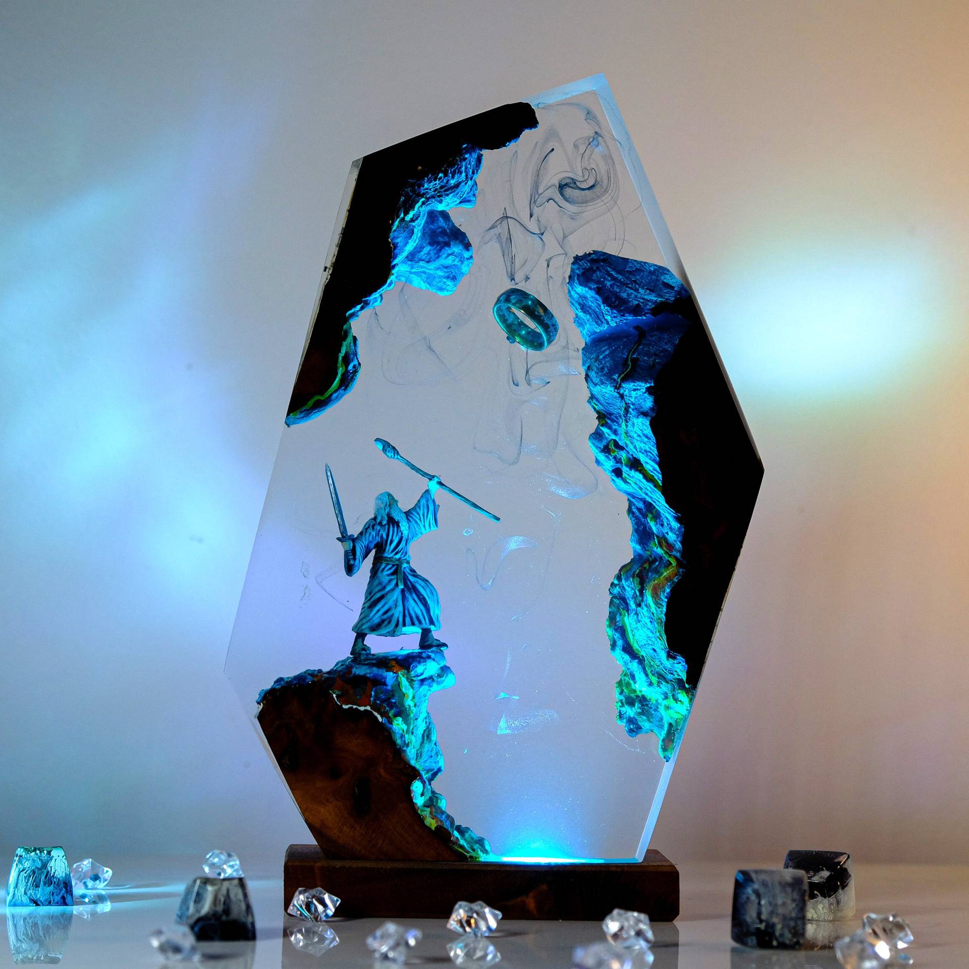 Lighting Decor Items - Movie Scence Figure Table Resin Lamp