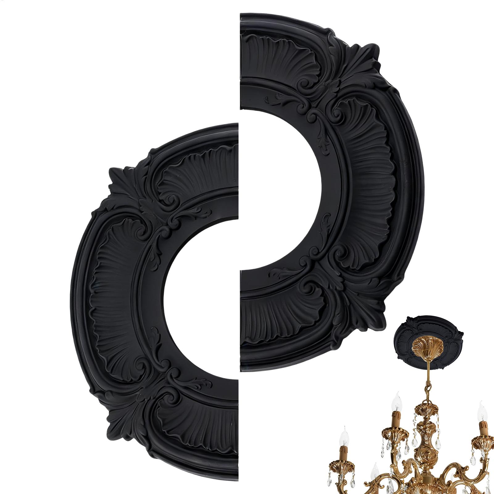 Kitchen Decor Lighting - Black Split Ceiling Light Medallion Fan
