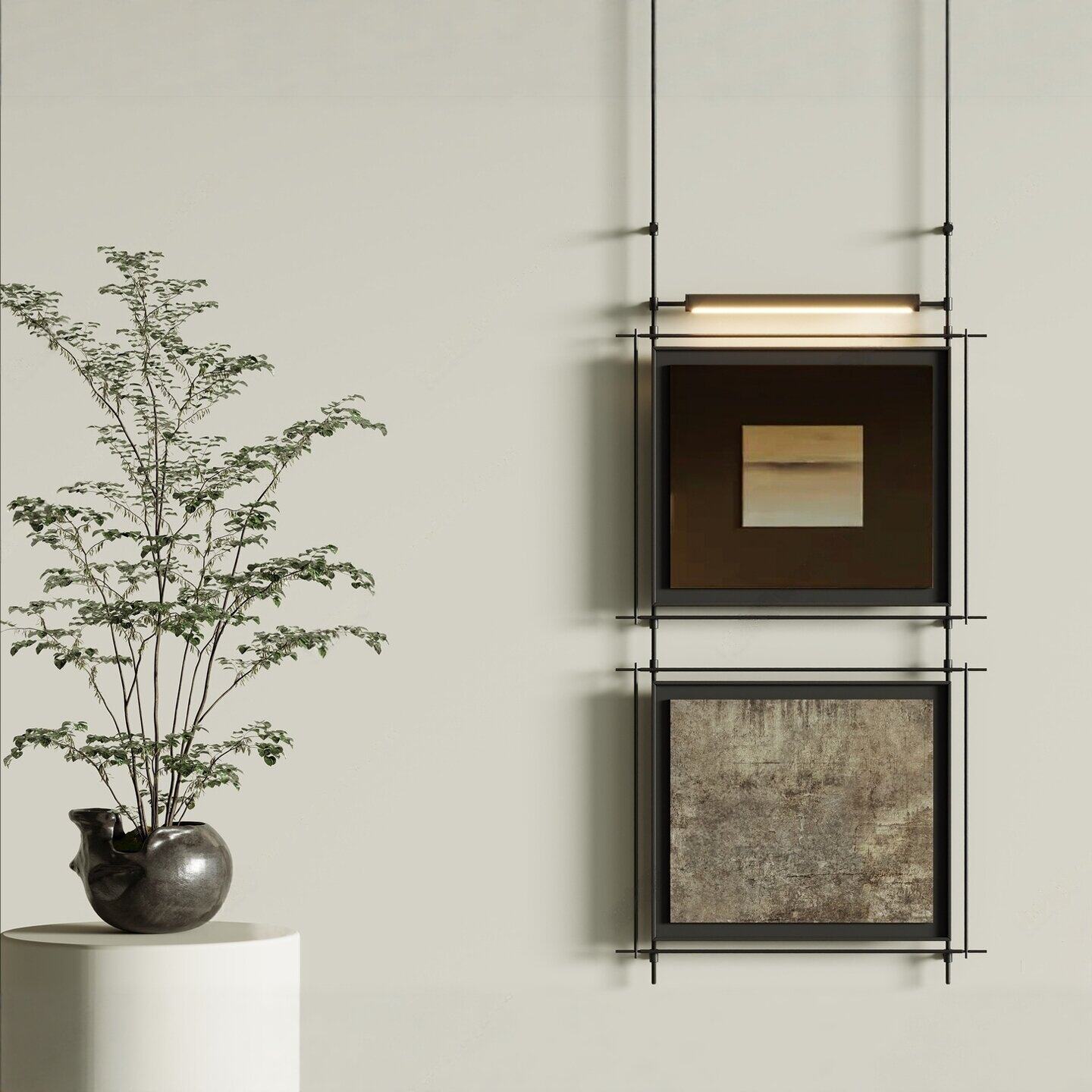 Lighting Decoration On Wall - Wabi Sabi Style Metal Suspension Led