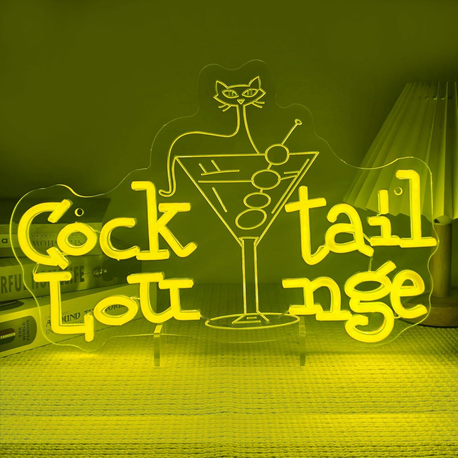 Lighting Decor For Home - Cocktail Lounge Neon Sign Dimmable LED