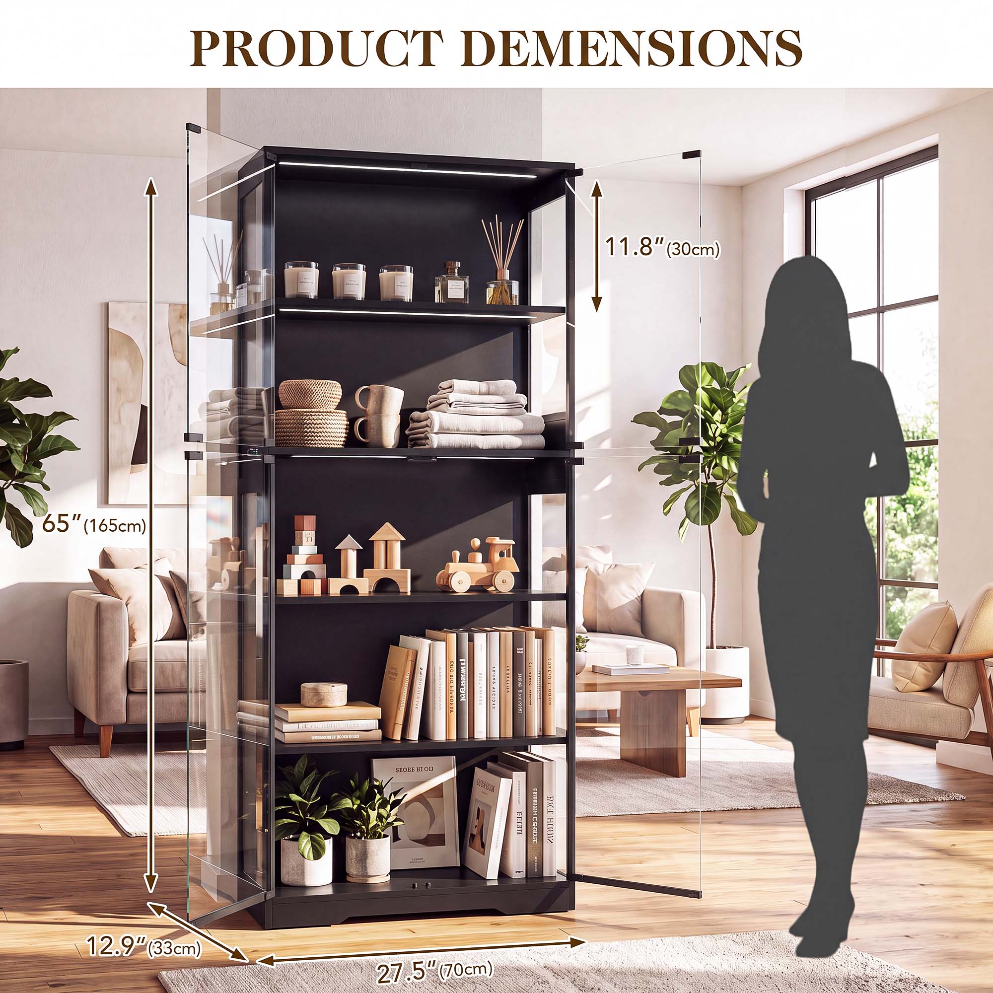 TCGBKAF 5‑Tier Display Cabinet - đánh giá và giá Home Lighting & Decor St Catharines On