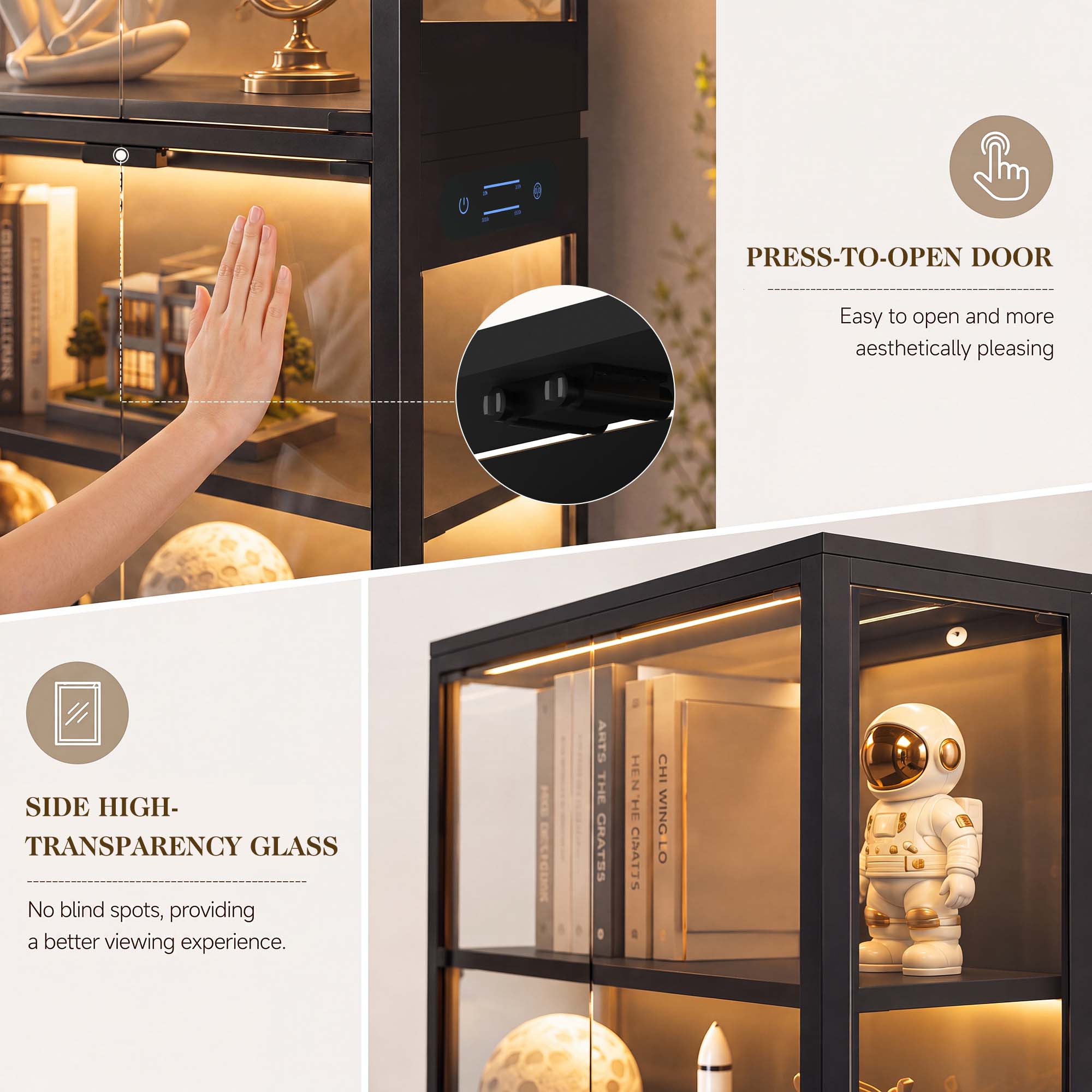 TCGBKAF 5‑Tier Display Cabinet - đánh giá và giá Home Lighting & Decor St Catharines On