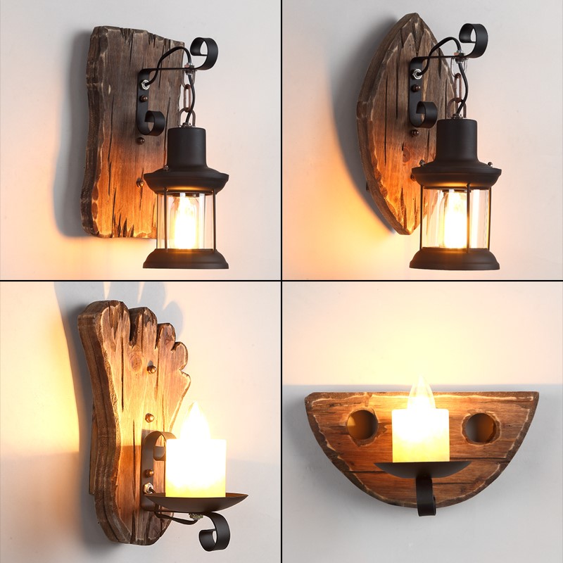 Wooden Wall Lamp for Living Ro - đánh giá và giá Lighting Decoration On Wall