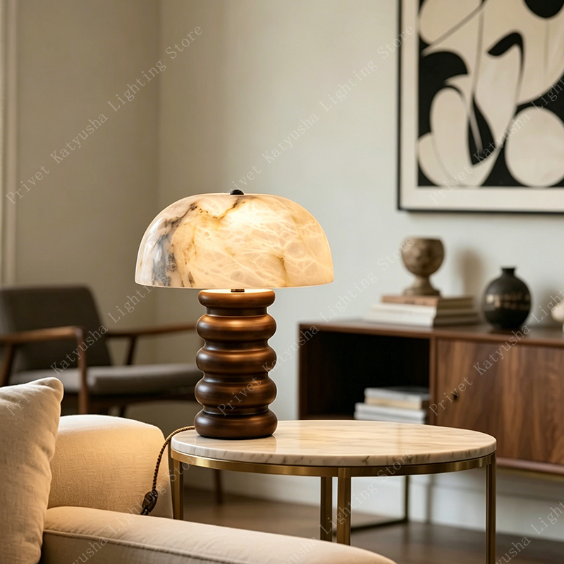 Retro Alabaster Mushroom Table - đánh giá và giá Lighting Home Decor Items