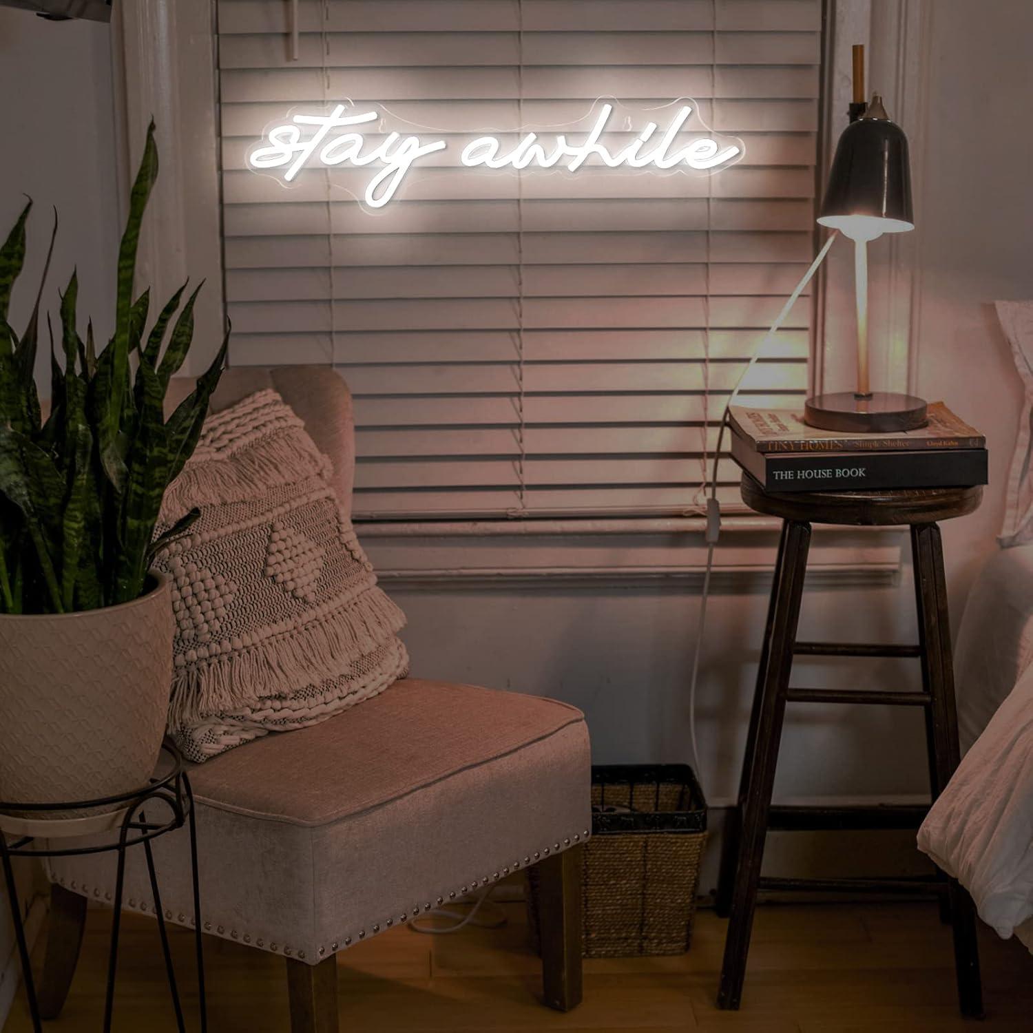 Stay Awhile Neon Signs USB Dim - đánh giá và giá Lighting Decor For Home