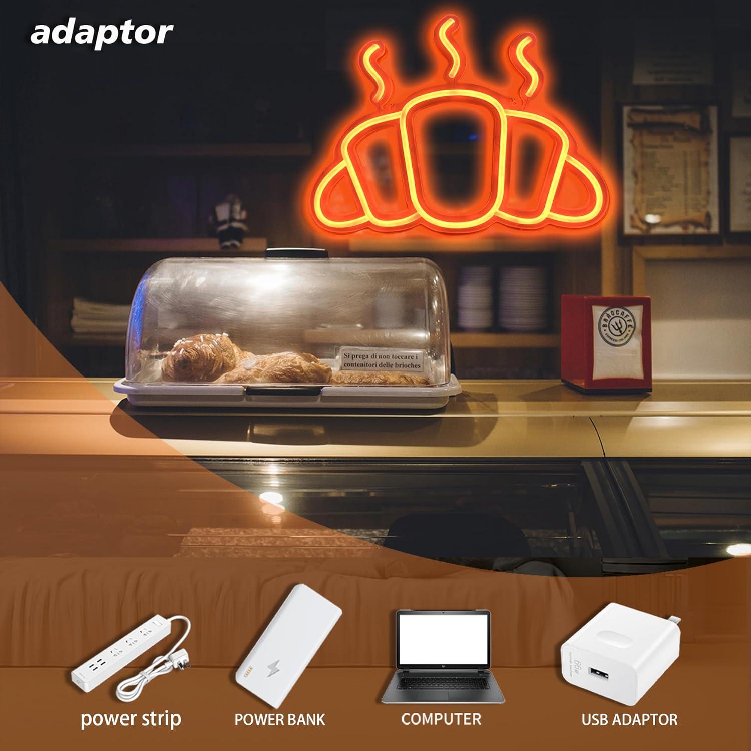 Croissant Neon Sign USB Powere - đánh giá và giá Kitchen Decor Lighting