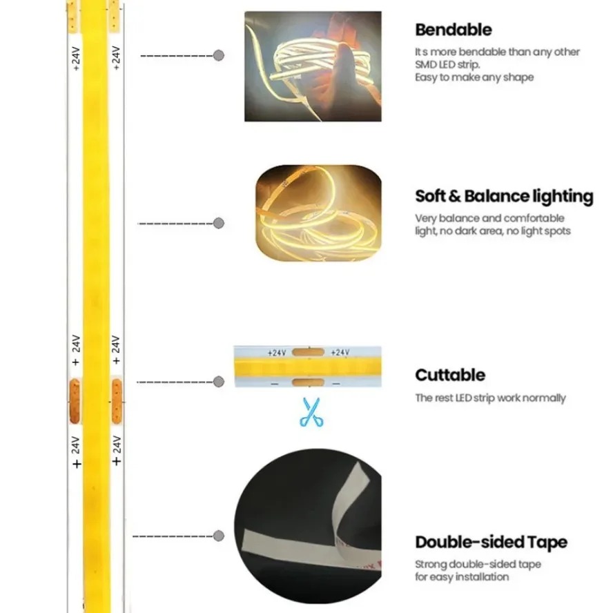 LED COB Strip Light High Densi - đánh giá và giá Lighting Decor And More