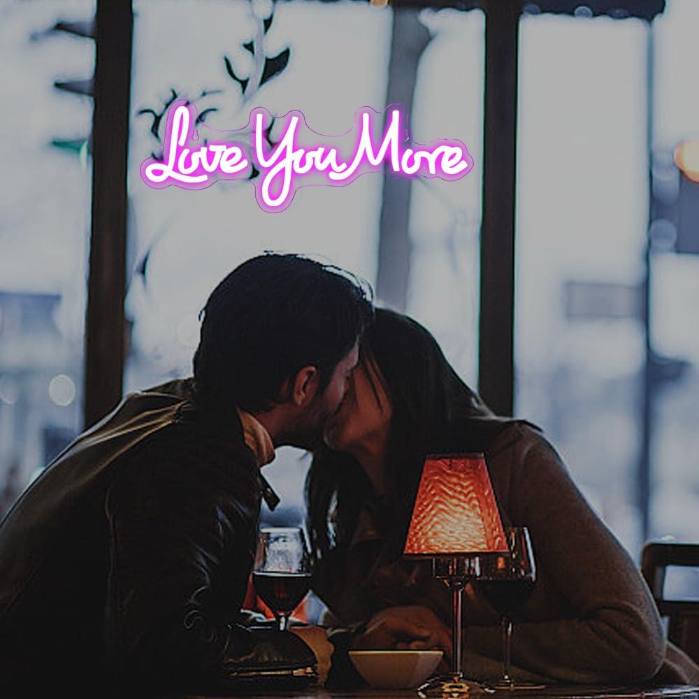 Love You More Neon Sign USB Di - đánh giá và giá Lighting Decor And More
