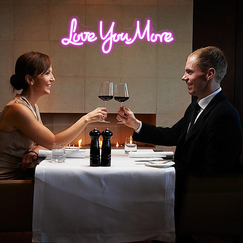 Love You More Neon Sign USB Di - đánh giá và giá Lighting Decor And More