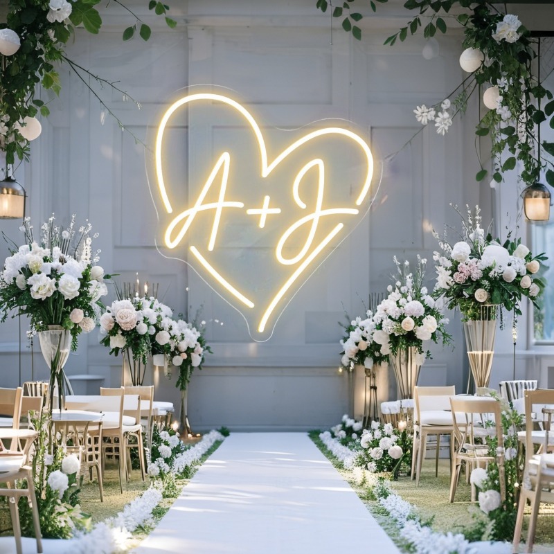 Custom Initials Heart LED Neon - đánh giá và giá Lighting Decor Items