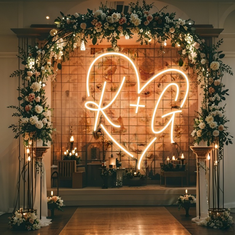Custom Initials Heart LED Neon - đánh giá và giá Lighting Decor Items