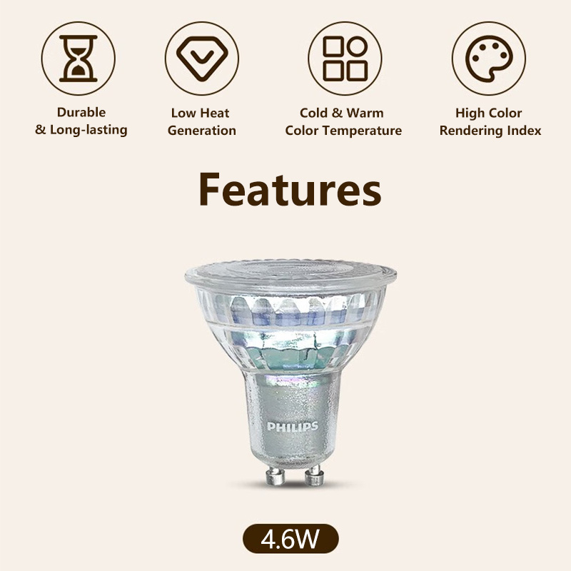 Philips LED GU10 PAR16 Essenti - đánh giá và giá Philips Bulb Led Classic