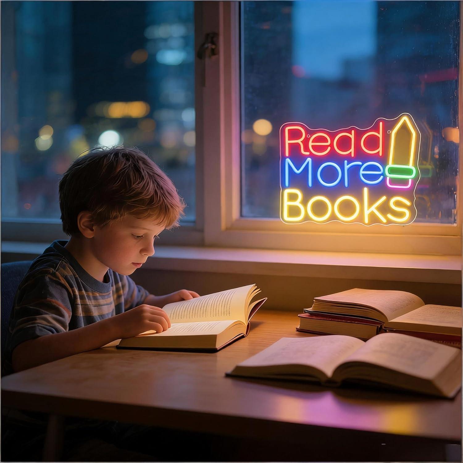 Read More Books Neon Sign USB  - đánh giá và giá Lighting Decor And More