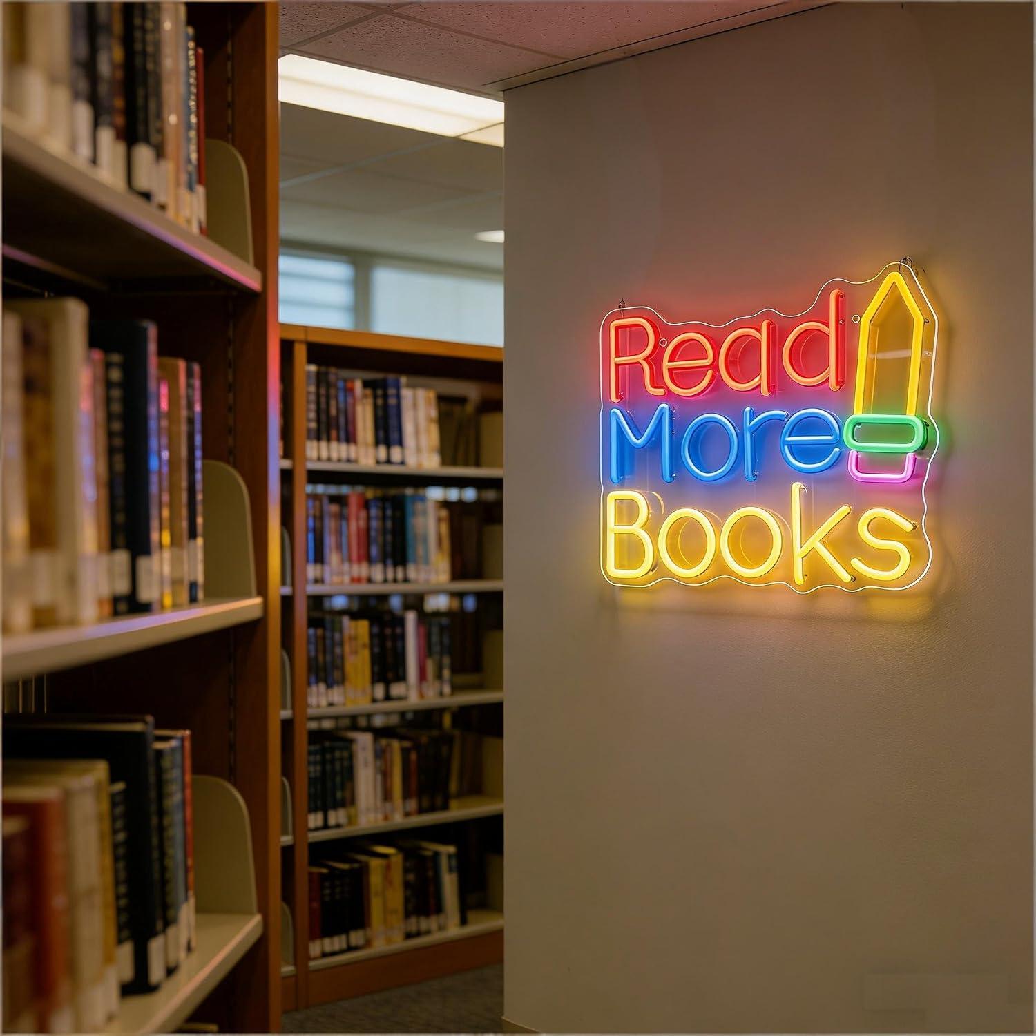 Read More Books Neon Sign USB  - đánh giá và giá Lighting Decor And More