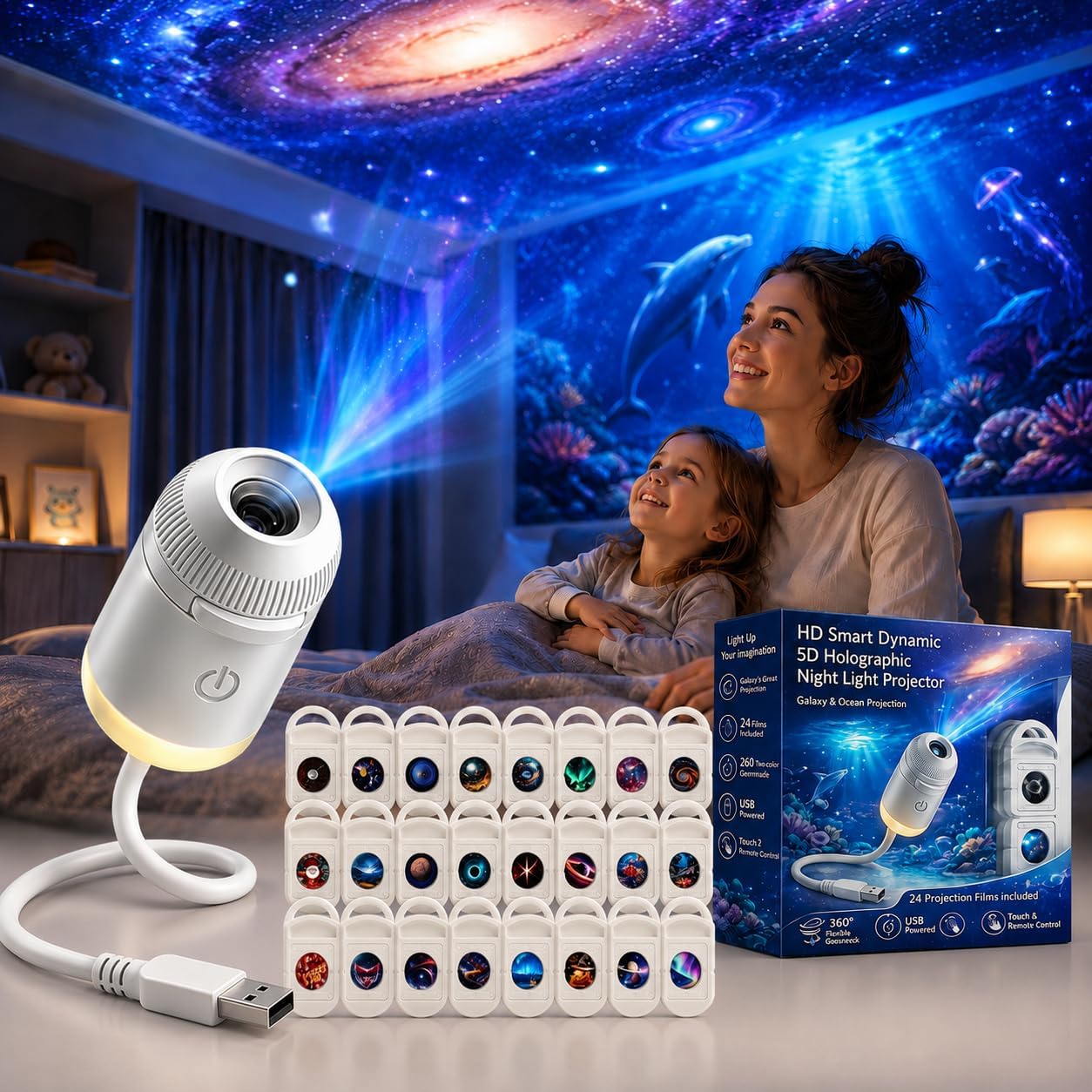 HD Smart Dynamic 5D Holographi - đánh giá và giá Lighting Decor Items