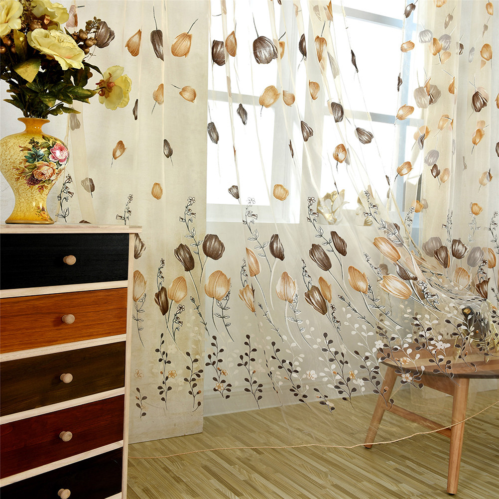 100x200cm Tulip Voile Curtains - đánh giá và giá Kitchen Decor Lighting