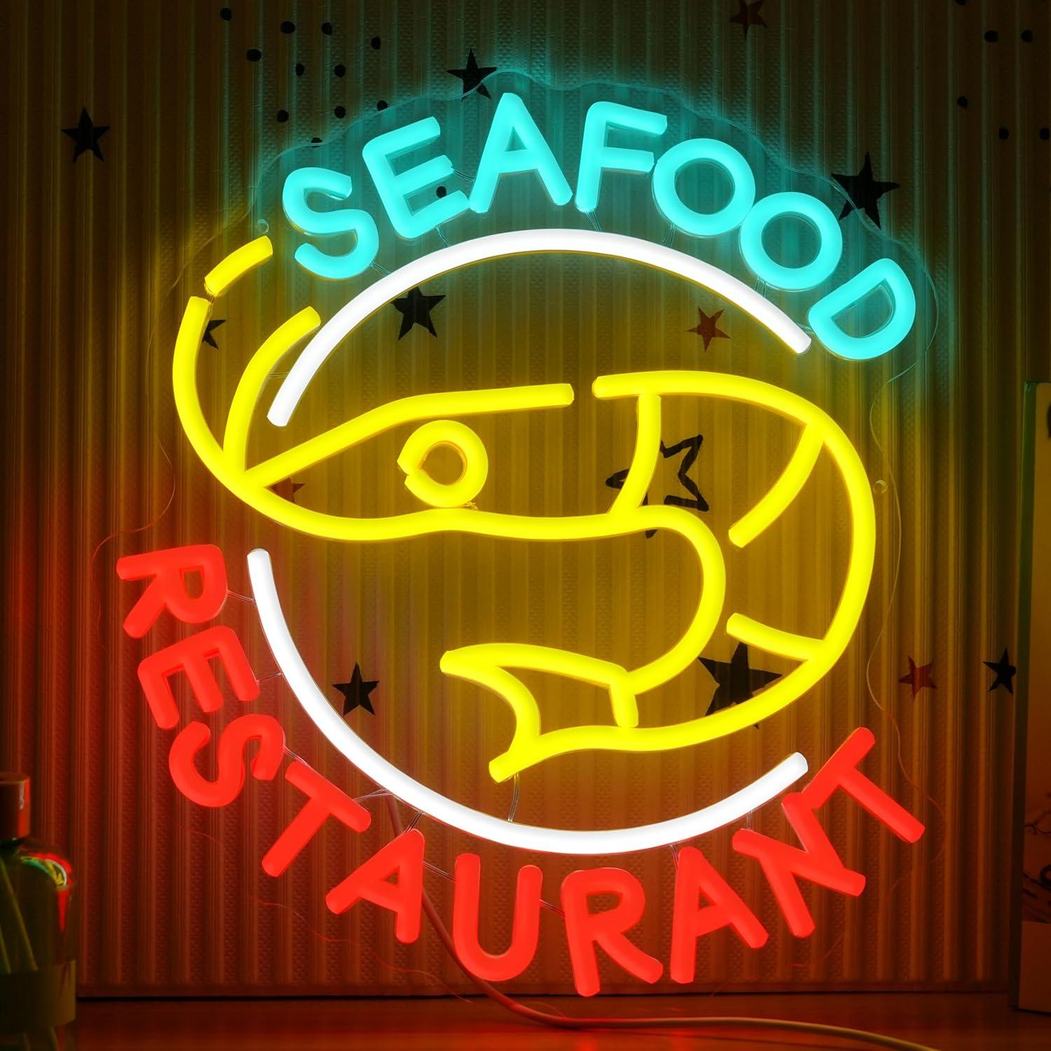 Seafood Restaurant Neon Sign D - đánh giá và giá Kitchen Decor Lighting