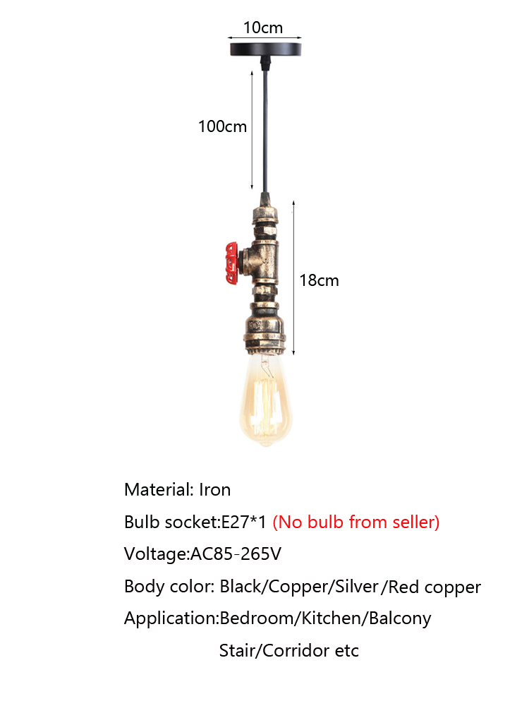 Retro Loft Industry Wind Water - đánh giá và giá Lighting Home Decor Items