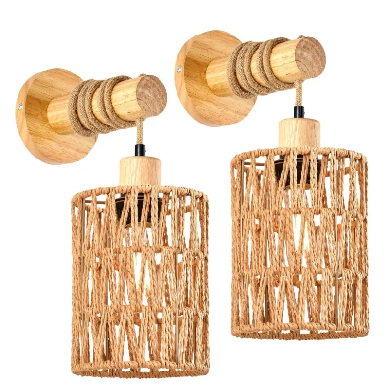 Hemp Rope Design Bedhead Wall  - đánh giá và giá Lighting Decoration On Wall