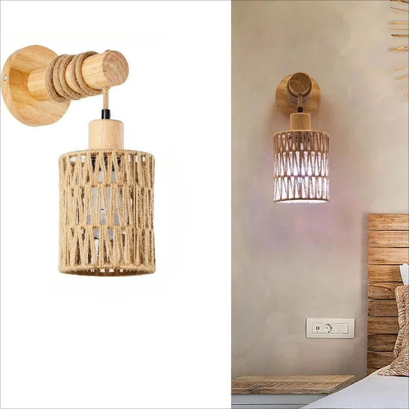 Hemp Rope Design Bedhead Wall  - đánh giá và giá Lighting Decoration On Wall
