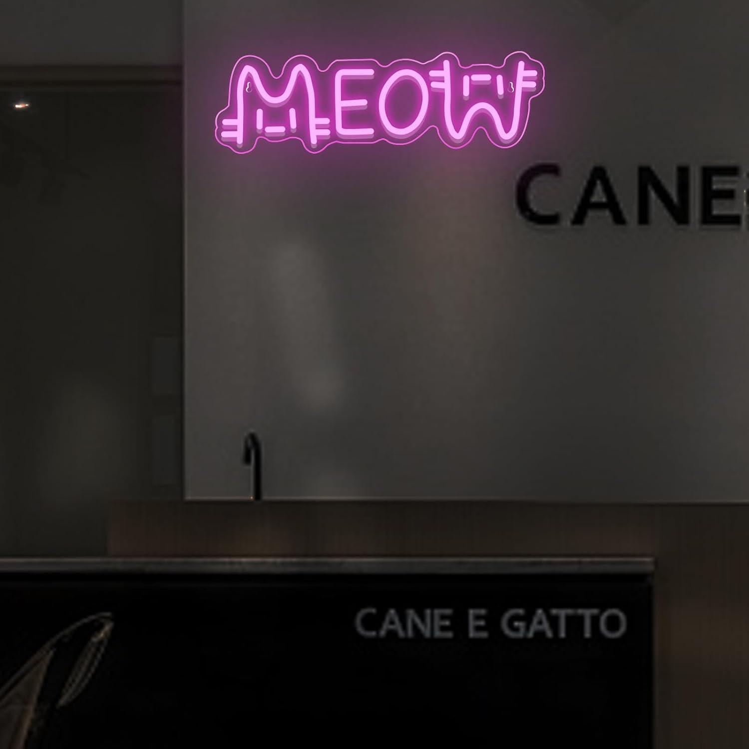 Meow Neon Sign Cat USB Powered - đánh giá và giá Lighting Decor For Home