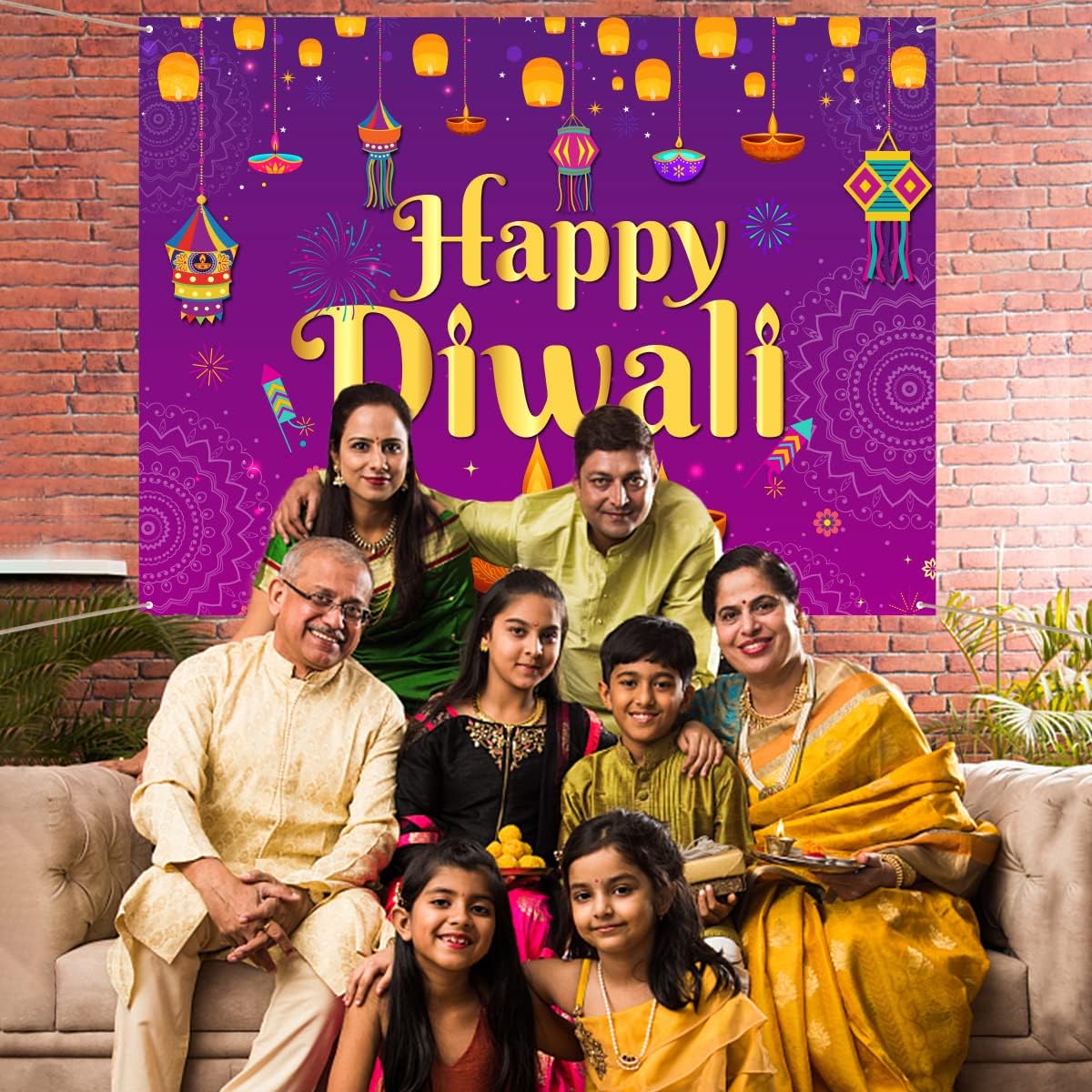 Happy Diwali Backdrop 5x7ft Wa - đánh giá và giá Decor Lighting India