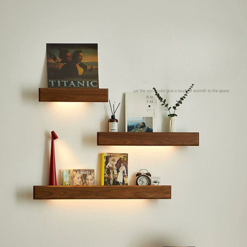 Solid Wood Wall Storage Shelf  - đánh giá và giá Lighting And Decor Magazine