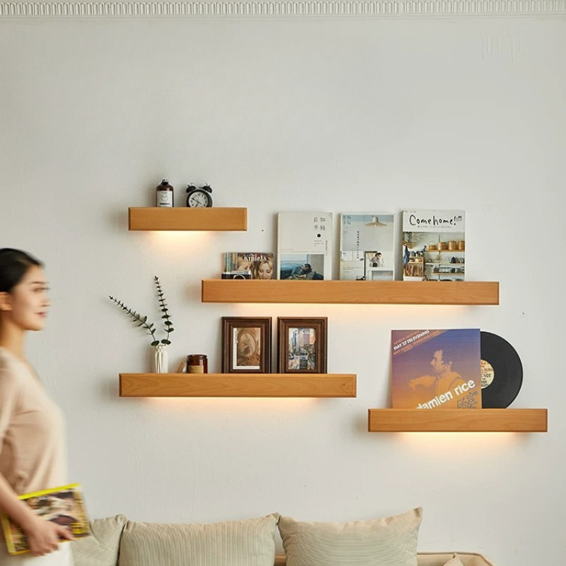 Solid Wood Wall Storage Shelf  - đánh giá và giá Lighting And Decor Magazine