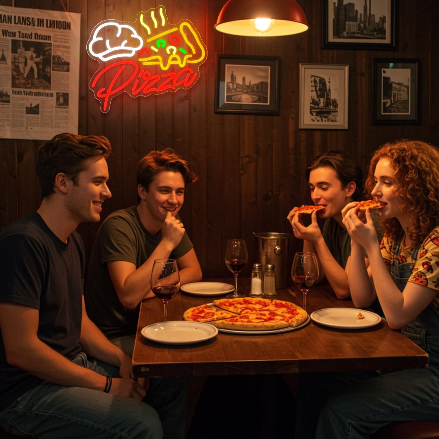 Pizza Neon Sign Colorful Pizza - đánh giá và giá Kitchen Decor Lighting