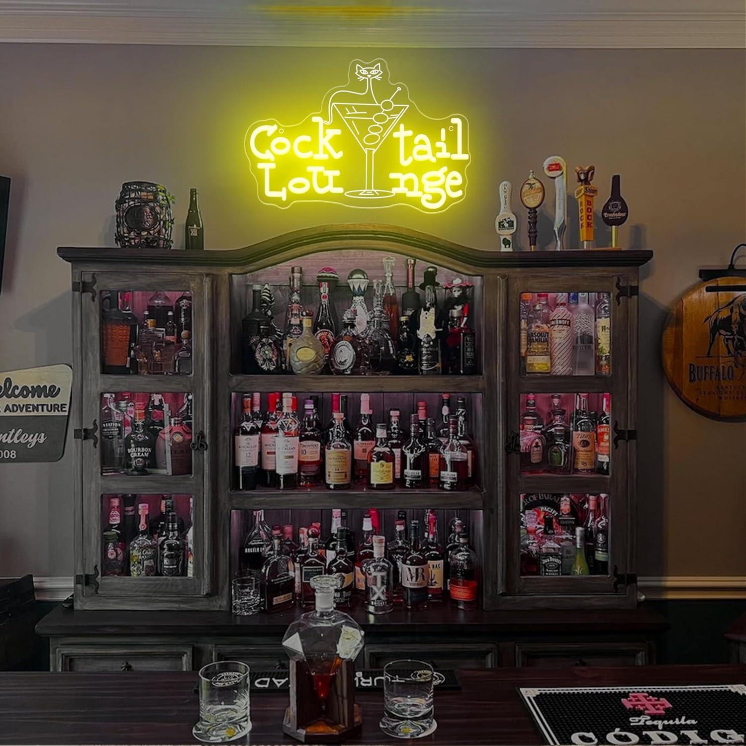 Cocktail Lounge Neon Sign Dimm - đánh giá và giá Lighting Decor For Home