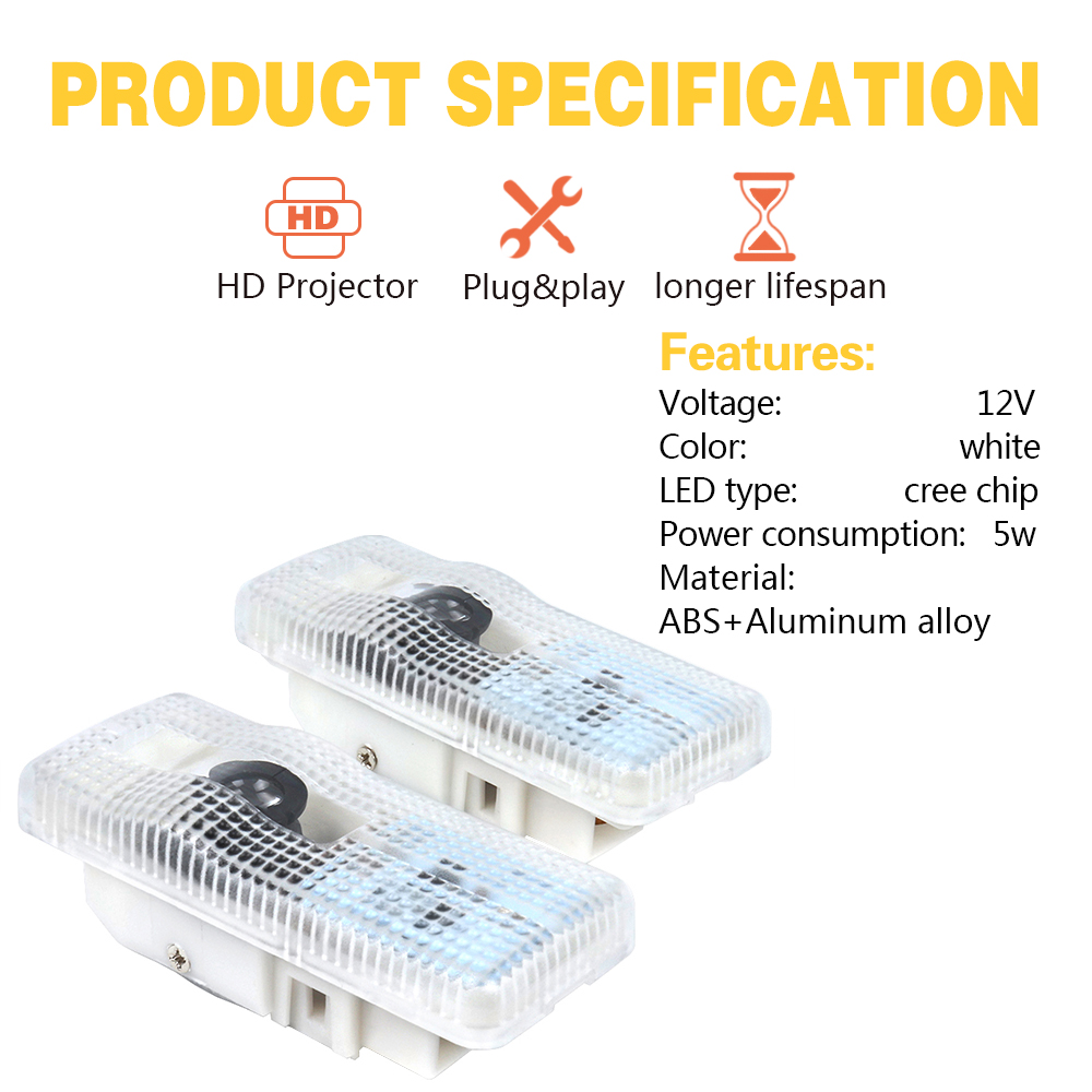 2X LED Car Projector Door Lamp - đánh giá và giá Lighting Decor Inc